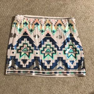 Express sequin skirt
